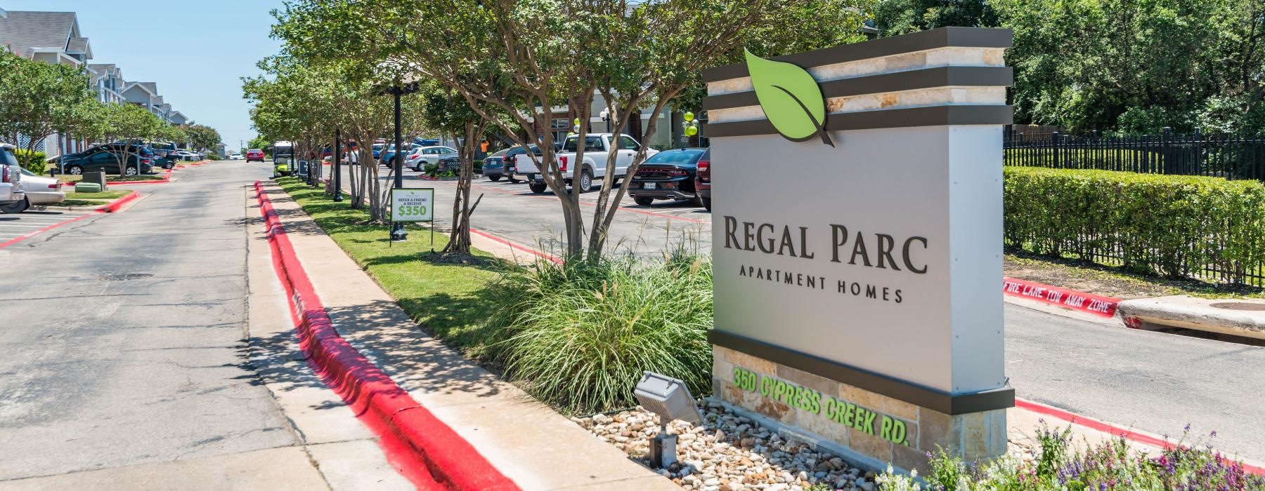 a sign at an entrance