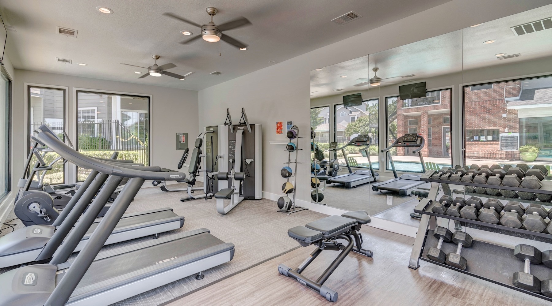 Open and well-lit fitness center